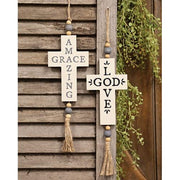 Amazing Grace Beaded Cross Ornament