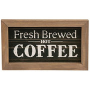 Fresh Brewed Hot Coffee Sign