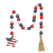 Red - White & Blue Flag Star Beaded Garland