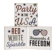 Fireworks & Freedom Square Block  (3 Count Assortment)