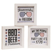 Party Like It's 1776 Mini Square Frame  (3 Count Assortment)