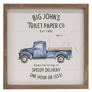 Big John's Toilet Paper Co. Framed Sign