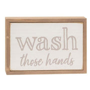 Farmhouse Colors Bathroom Sayings Box Sign  (3 Count Assortment)