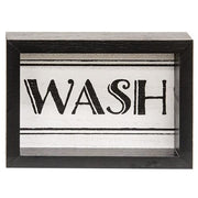 Black & White Bath Words Box Sign  (3 Count Assortment)