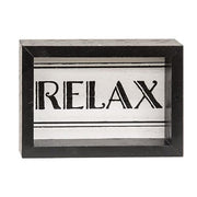 Black & White Bath Words Box Sign  (3 Count Assortment)