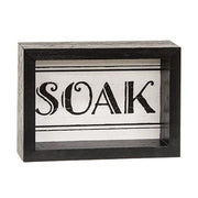 Black & White Bath Words Box Sign  (3 Count Assortment)