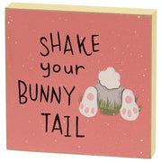 Shake Your Bunny Tail Square Block  (3 Count Assortment)