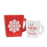 Hot Cocoa For Santa Chunky Cup Sitters (Set of 2)