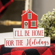 I'll Be Home For the Holidays Stacking Blocks (Set of 3)