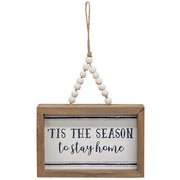 Tis the Season Frame with Beaded Hanger  (3 Count Assortment)