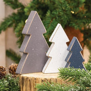 Chunky Snowy Christmas Tree Sitters (Set of 3)