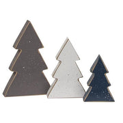 Chunky Snowy Christmas Tree Sitters (Set of 3)