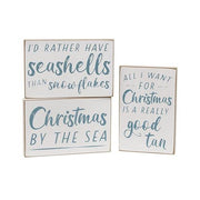 Christmas by the Sea Block  (3 Count Assortment)