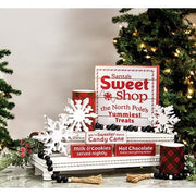 Santa's Sweet Shop Pallet Box Sign