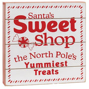 Santa's Sweet Shop Pallet Box Sign