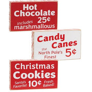 Candy Canes - Hot Chocolate or Cookies Block  (3 Count Assortment)