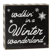 Walkin In A Winter Wonderland Buffalo Plaid Box Sign