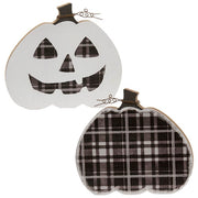 Buffalo Plaid Reversible Chunky Pumpkin Sitters (Set of 3)