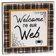 Welcome to Our Web Layered Block Sign
