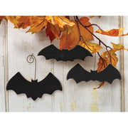 Distressed Wooden Bat Ornament with Wire Hanger  (3 Count Assortment)