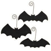 Distressed Wooden Bat Ornament with Wire Hanger  (3 Count Assortment)