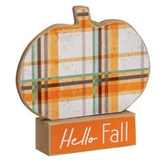 Hello Fall & Happy Fall Pumpkins on Base (Set of 2)