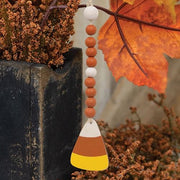 Orange & White Beaded Candy Corn Ornament