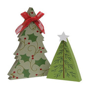 Holly and Star Chunky Tree Sitters (Set of 2)