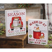 Tis the Season For Hot Cocoa Box Sign  (2 Count Assortment)