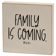 Family is Coming Square Block  (2 Count Assortment)