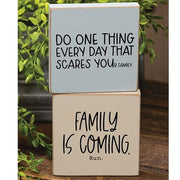 Family is Coming Square Block  (2 Count Assortment)