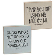 My Ride or Die Square Block  (2 Count Assortment)