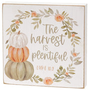 Plentiful Blessings Watercolor Box Sign  (2 Count Assortment)