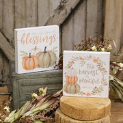 Plentiful Blessings Watercolor Box Sign  (2 Count Assortment)