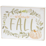 Welcome Fall Watercolor Box Sign  (2 Count Assortment)