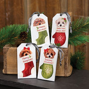 Merry Woofmas Tag Ornament  (4 Count Assortment)