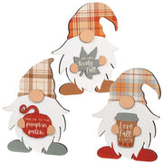 Fall Love Easel Gnome  (3 Count Assortment)