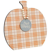 Plaid Fall Sayings Charm Pumpkin Easel  (3 Count Assortment)