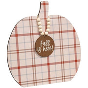 Plaid Fall Sayings Charm Pumpkin Easel  (3 Count Assortment)