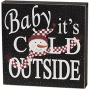 Baby It's Cold/Let It Snow Box Sign  (2 Count Assortment)