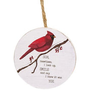 Daughter/Son Round Cardinal Ornament  (2 Count Assortment)