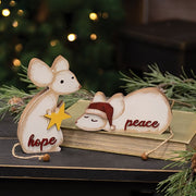 Hope & Peace Chunky Mouse Sitters (Set of 2)
