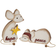 Hope & Peace Chunky Mouse Sitters (Set of 2)