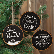 Nativity Wood Slice Ornament  (3 Count Assortment)