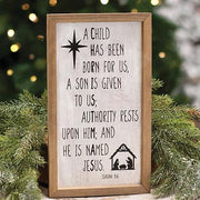 A Child Is Born Nativity Frame