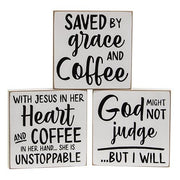 God Might Not Judge Square Block  (3 Count Assortment)