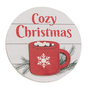 Cozy Christmas Round Easel Sign  (2 Count Assortment)