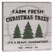 Barnwood Look Vintage Christmas Ad Box Sign  (3 Count Assortment)