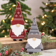 Layered Wooden Sweater Gnome Sitter  (2 Count Assortment)