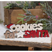 Cookies for Santa Wooden Cutout Word Sitter